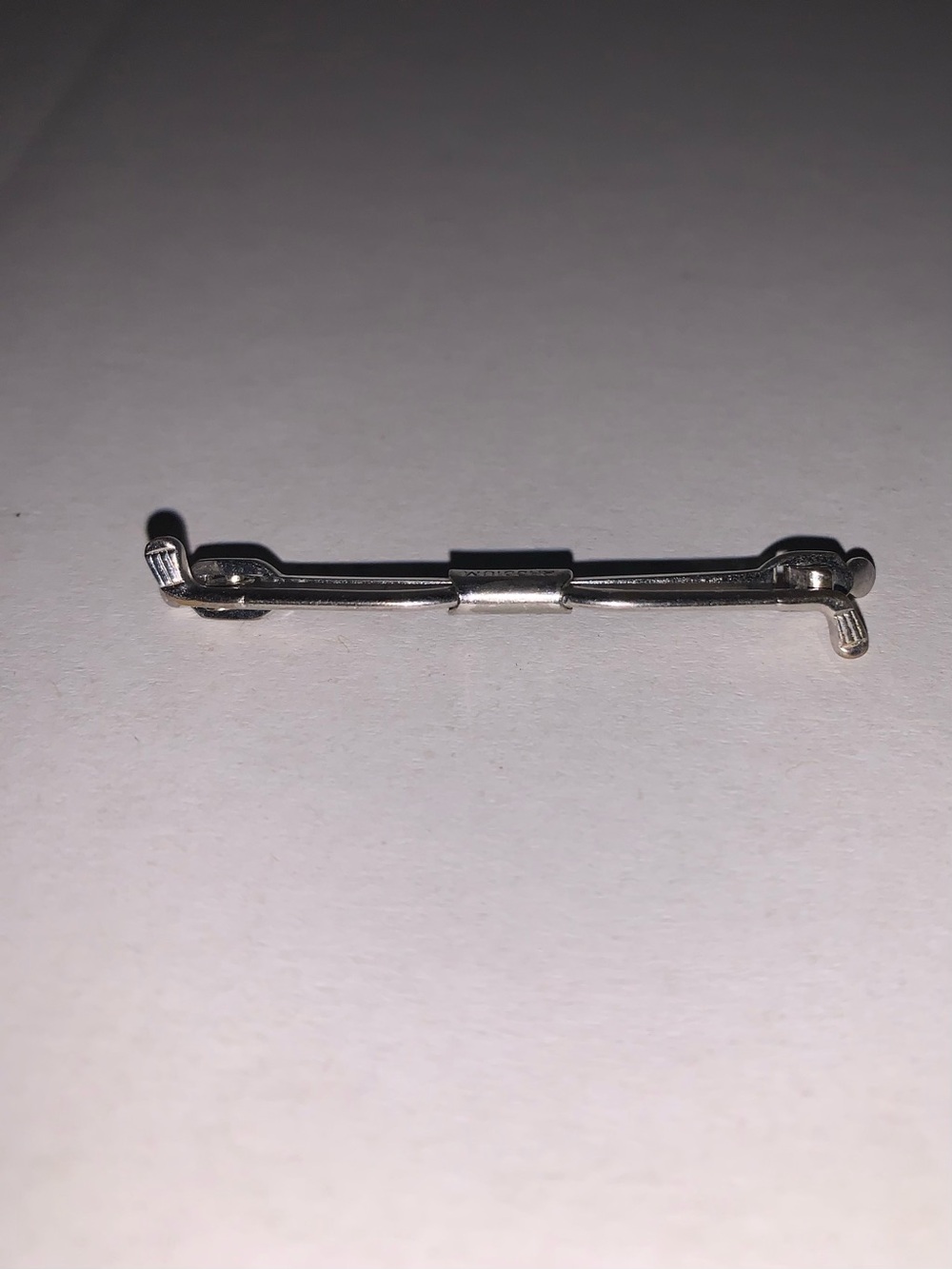 Men's Silver Tie Clip - Minimalist Polished Bar